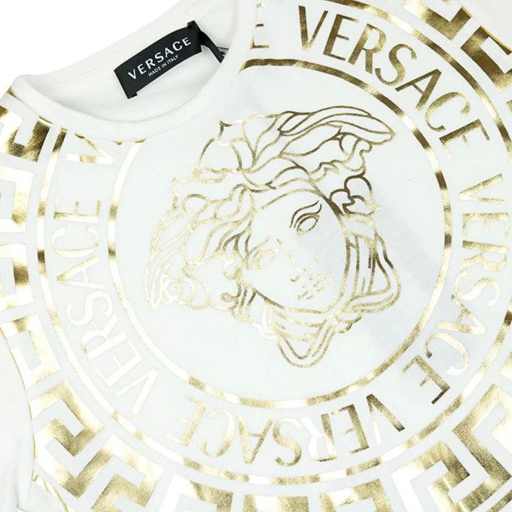 商品Versace|White & Gold Large Medusa T Shirt,价格¥451,第2张图片详细描述