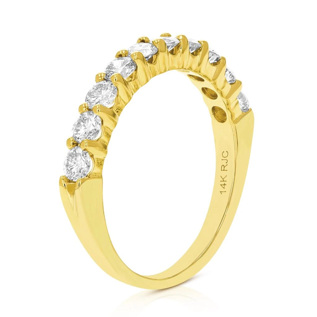 商品Vir Jewels|1 cttw Diamond Wedding Band 14K Yellow Gold Prong Set 10 Stones Round,价格¥7068,第3张图片详细描述