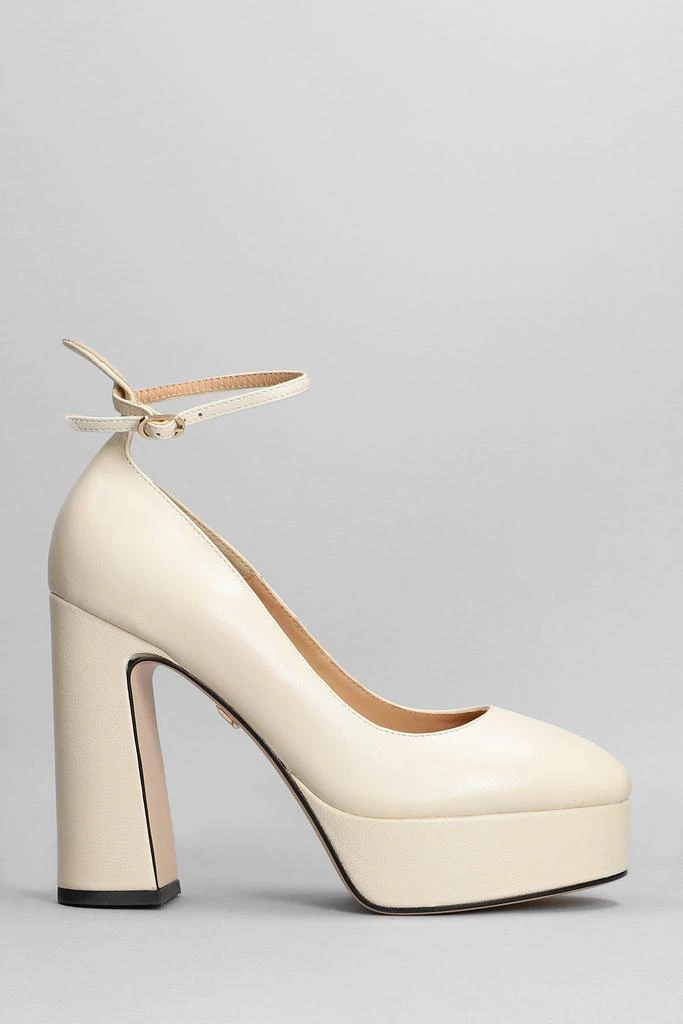 商品Lola Cruz|Lola Cruz Pumps In Beige Leather,价格¥1041,第1张图片
