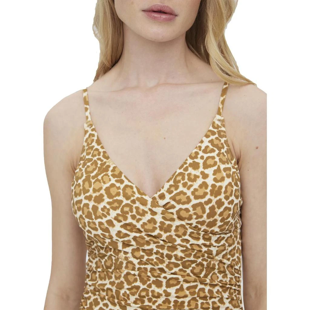 商品VERO MODA|Vero Moda Women's Celine Ruched Animal Print One Piece Swimsuit,价格¥167,第4张图片详细描述