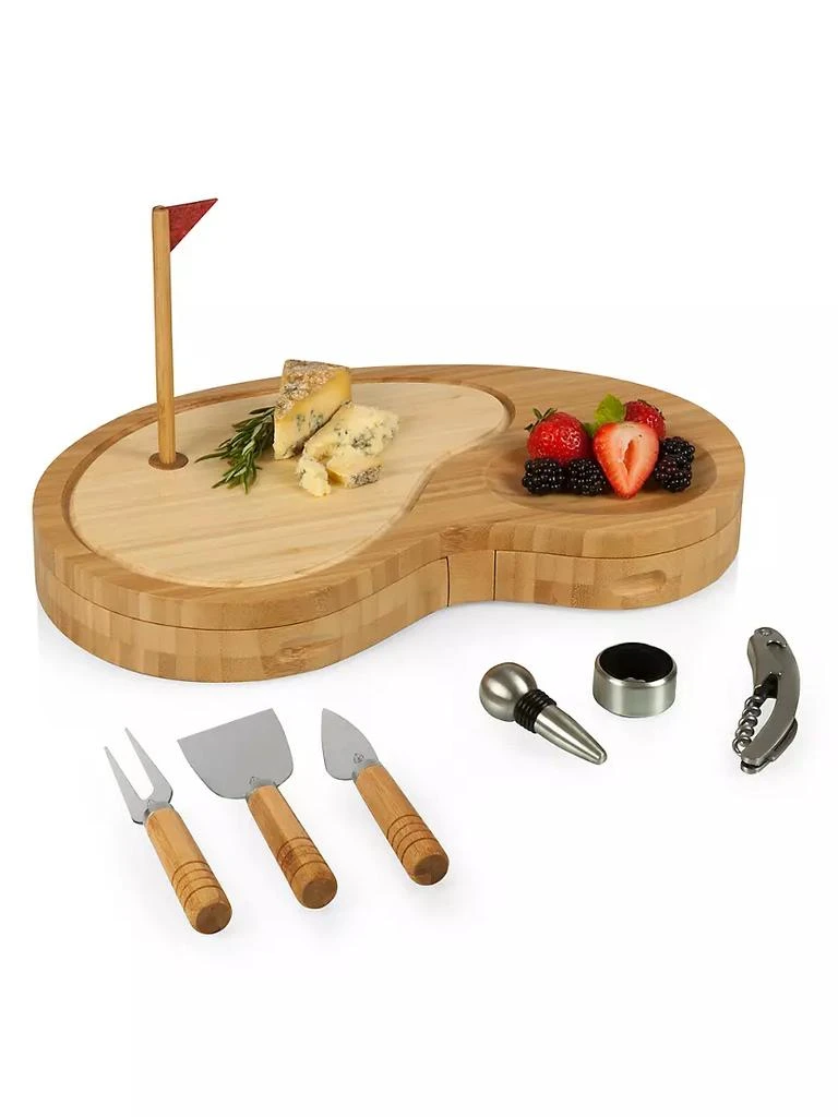 商品Picnic Time|Cheese Boards Sand Trap Golf 8-Piece Cheese Board & Tools Set,价格¥727,第3张图片详细描述