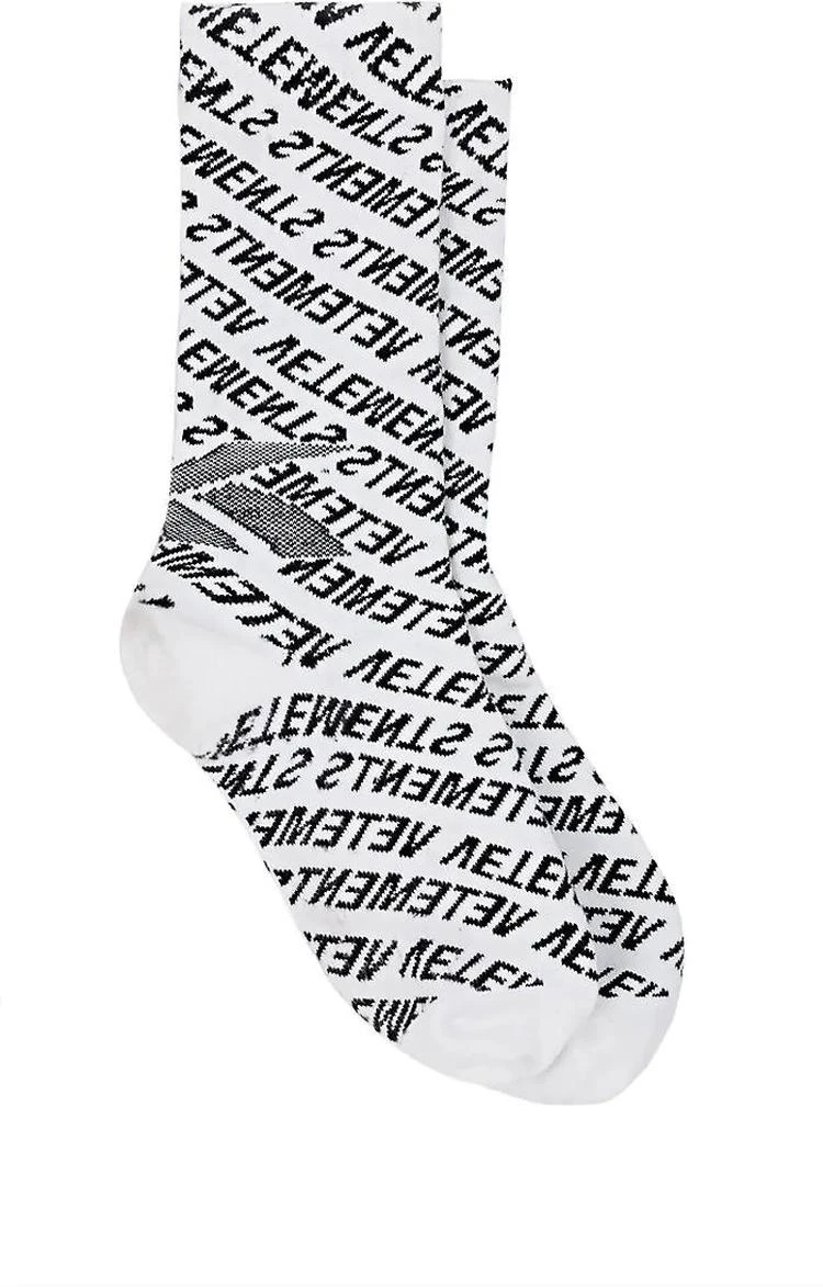 商品Vetements|Monogram Cotton-Blend Mid-Calf Socks,价格¥516,第1张图片