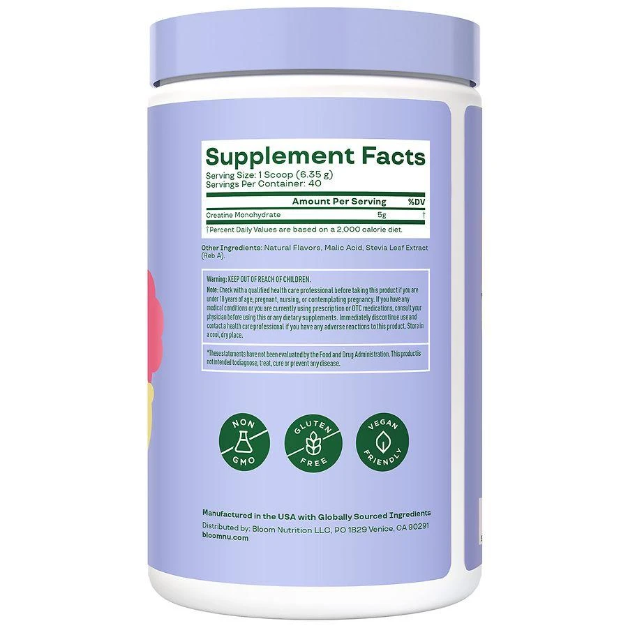 商品Bloom|Creatine Monohydrate Raspberry Lemon,价格¥147,第2张图片详细描述
