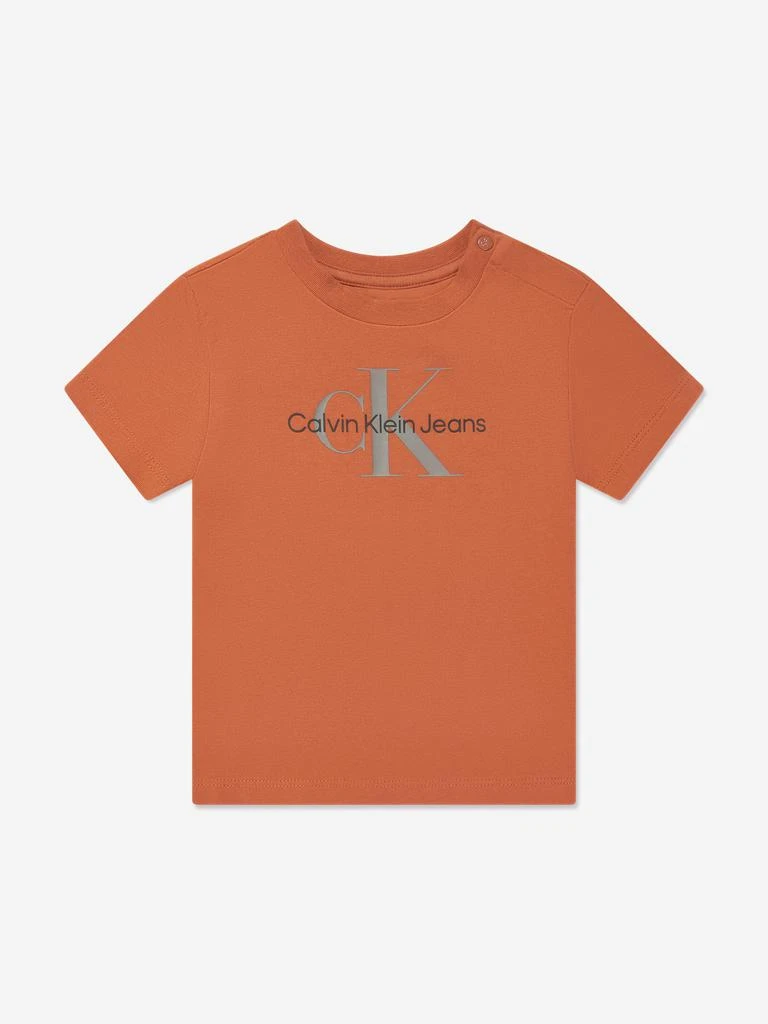 商品Calvin Klein|Baby Monogram T-Shirt in Auburn,价格¥241,第1张图片