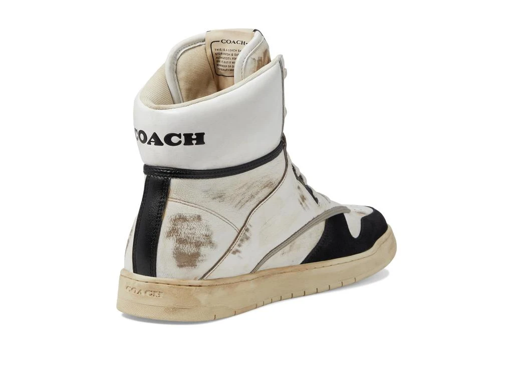 商品Coach|Distressed Leather and Suede High-Top Sneaker,价格¥1087,第5张图片详细描述