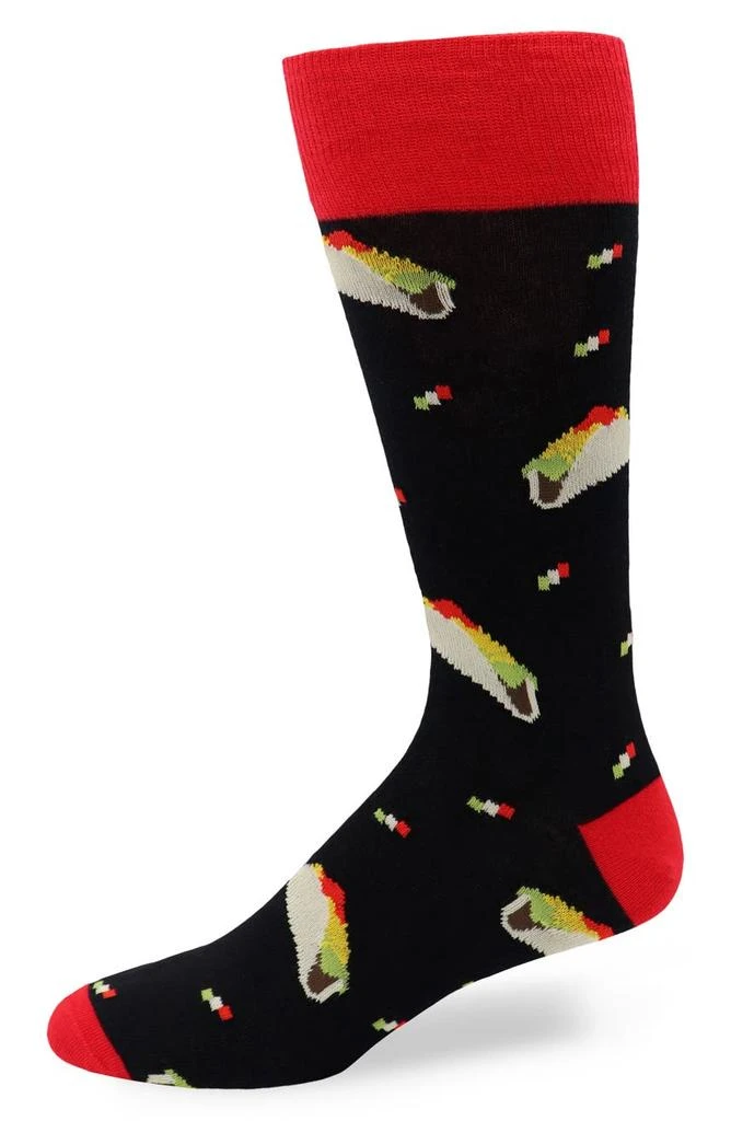 商品Lorenzo Uomo|Tacos Print Crew Socks,价格¥53,第1张图片