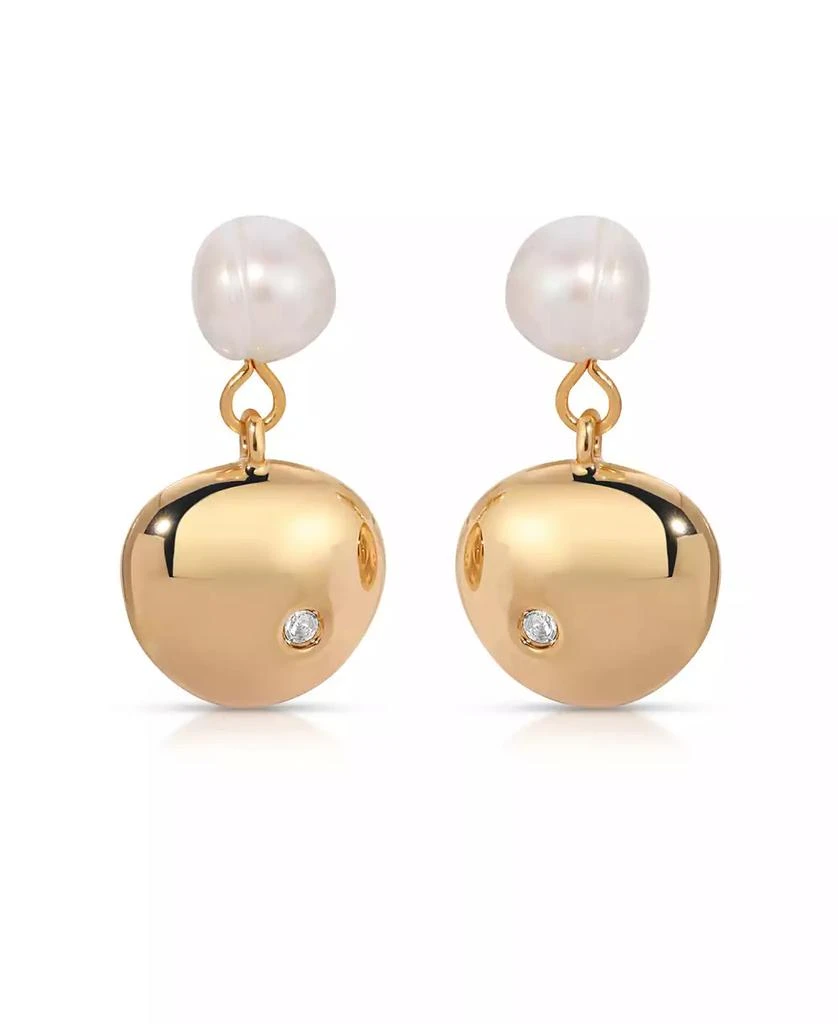 商品Ettika Jewelry|Small Pebble and Freshwater Pearl Dangle Earrings,价格¥374,第1张图片