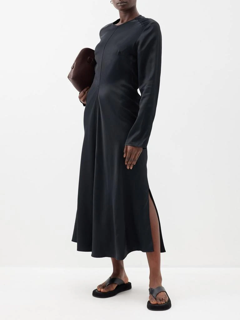 商品Studio Nicholson|Welles satin midi dress,价格¥1796,第2张图片详细描述