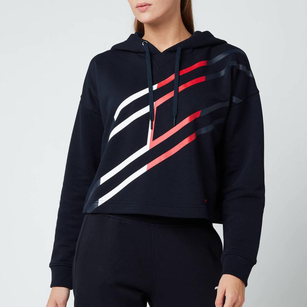 Tommy Sport Women's Relaxed Flag Graphic Hoodie - Desert Sky商品第1张图片规格展示