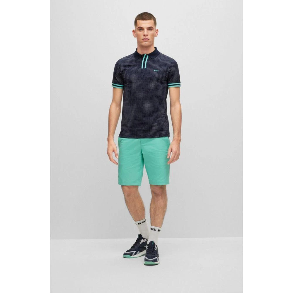 商品Hugo Boss|Regular-fit polo shirt in stretch-cotton piqu,价格¥599,第1张图片