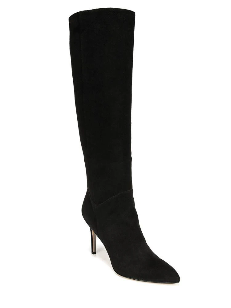 商品Sam Edelman|Olen 麂皮细高跟及膝靴,价格¥907,第1张图片