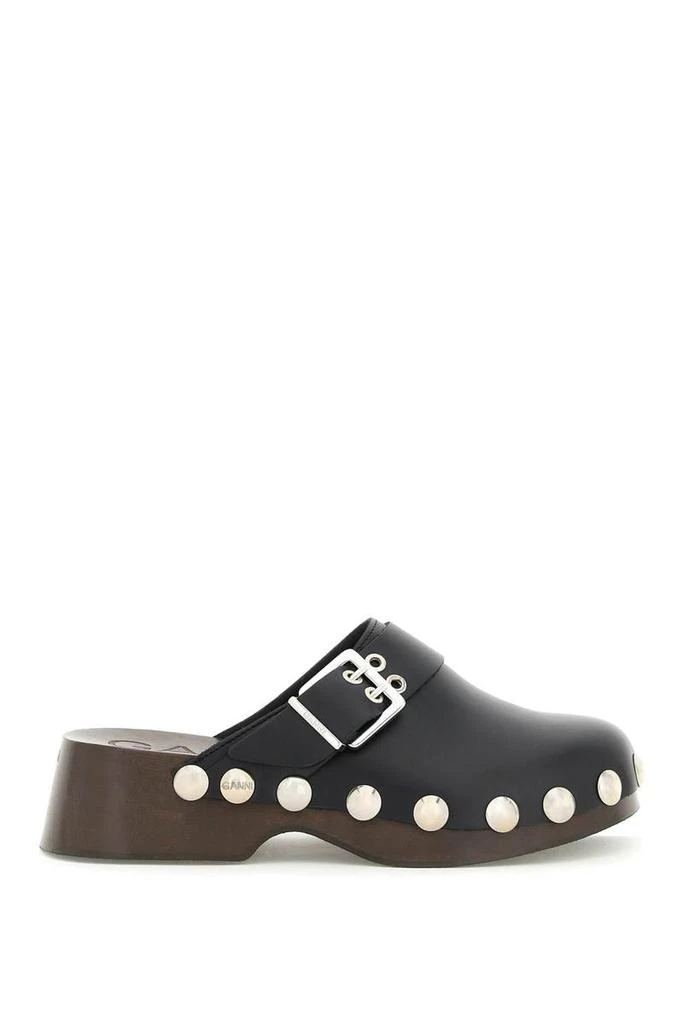 商品Ganni|Ganni leather retro mules,价格¥1684,第1张图片