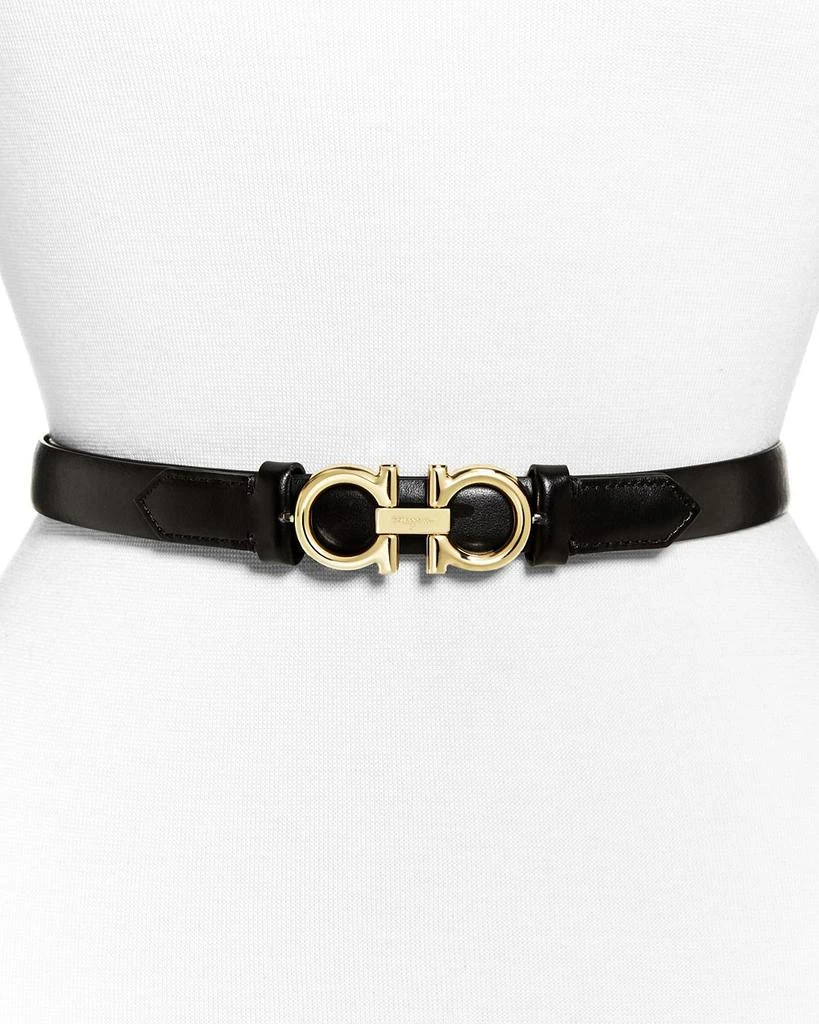 商品Salvatore Ferragamo|Salvatore Women's Gancini Slim Leather Belt,价格¥3538,第1张图片