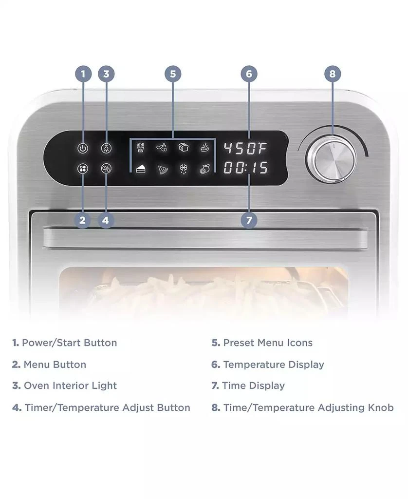 10.5Qt Air Fryer Convection Oven with Programmable Timer 商品