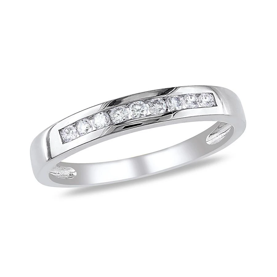 商品Amour|1/5 CT Diamond TW Eternity Ring 10k White Gold GH I2;I3 Size 5,价格¥1703,第1张图片