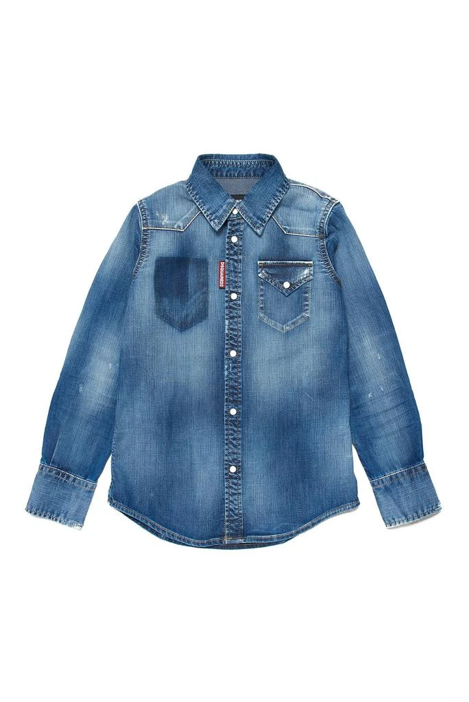 商品DSQUARED2|Dsquared2 Denim Shirt With Vintage Effect,价格¥1293,第1张图片