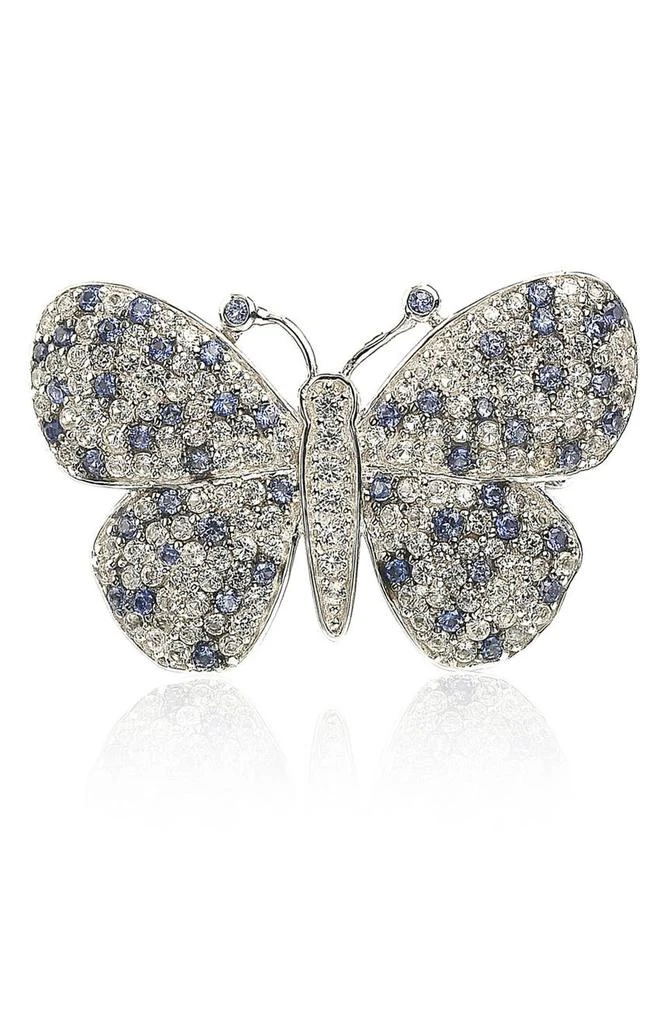 商品Suzy Levian|Sterling Silver Pave CZ Butterfly Pin,价格¥2817,第1张图片