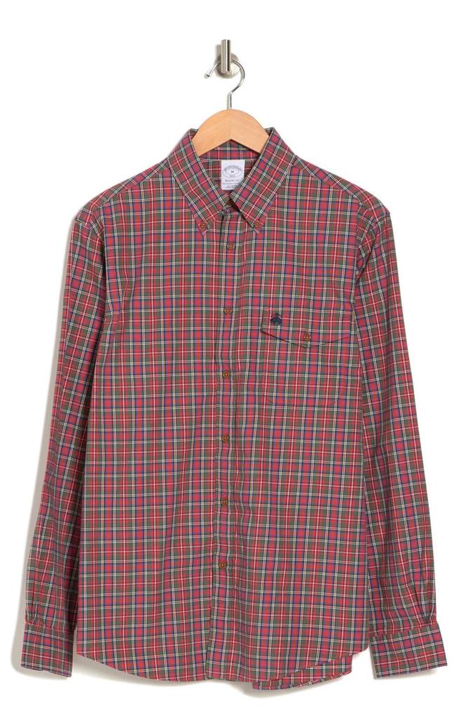 Plaid Regular Fit Cotton Button-Up Shirt商品第3张图片规格展示