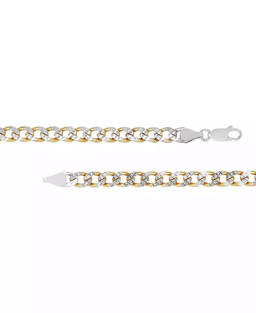 商品Macy's|Two-Tone Curb Link 22" Chain Necklace in Sterling Silver & 14k Gold-Plate,价格¥1927,第5张图片详细描述