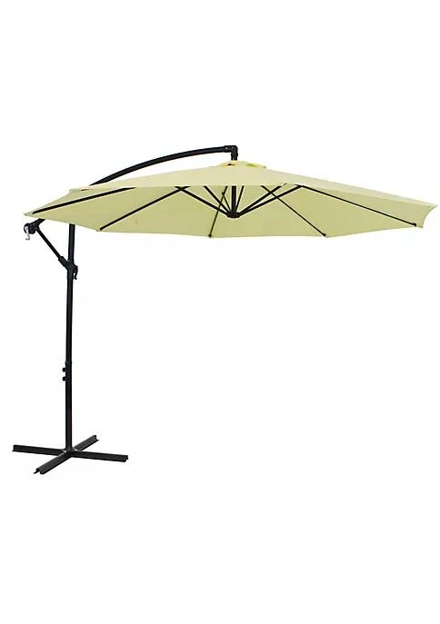 商品belk|Decor Sunnydaze Offset Outdoor Patio Umbrella With Crank   9 Foot   Pale Buttercup,价格¥1117,第2张图片详细描述