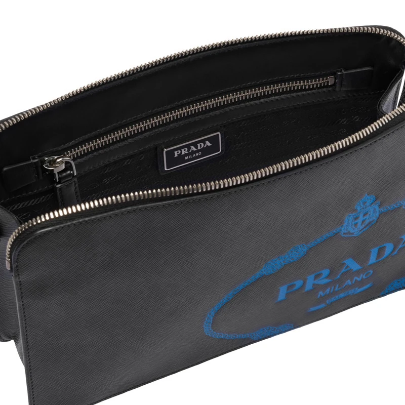 PRADA  男士黑色皮革手拿包  2VF056-9Z2-OLM-F0QLR 商品