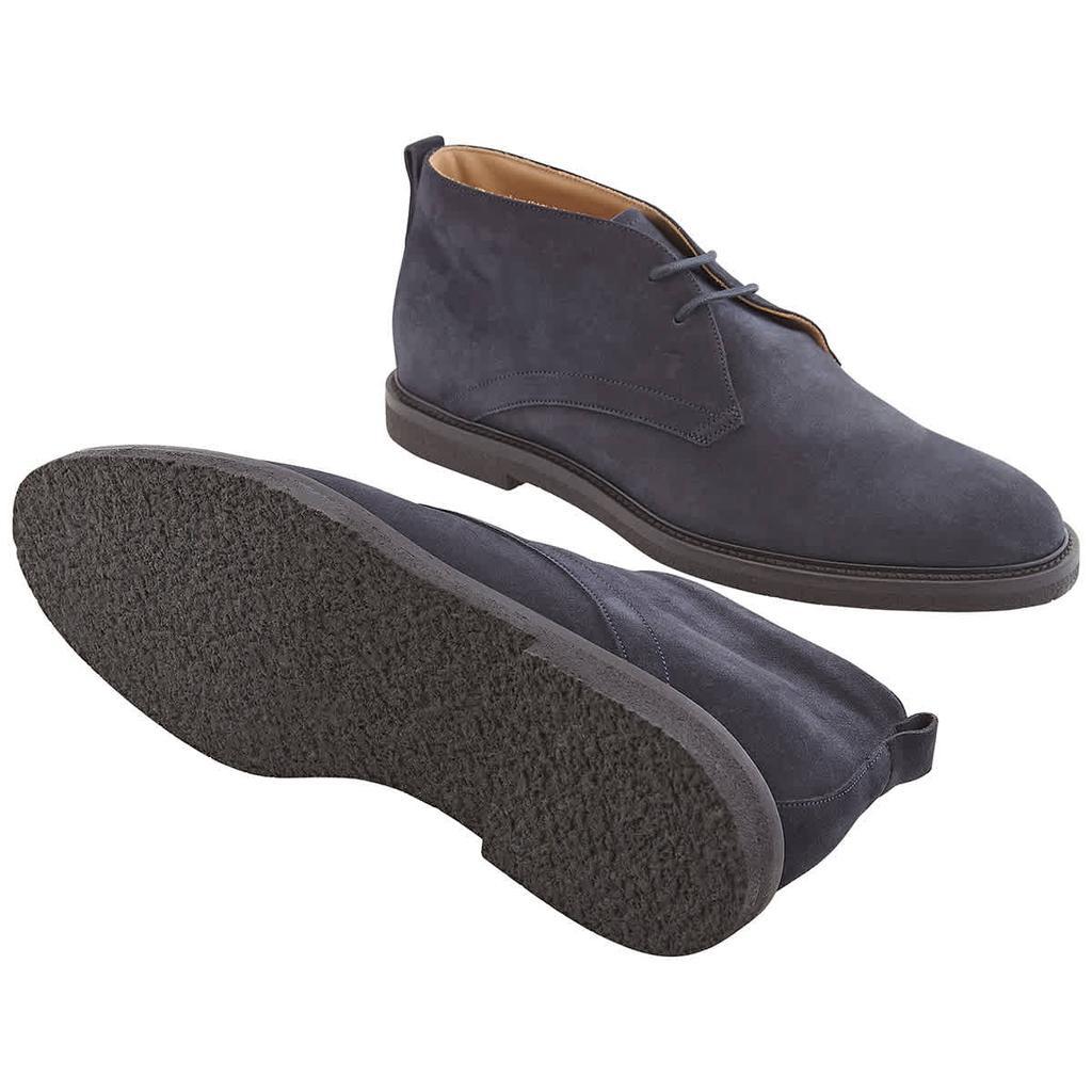 商品Tod's|Men's Blue Scarpa Uomo Suede Derby Boots,价格¥2399,第2张图片详细描述