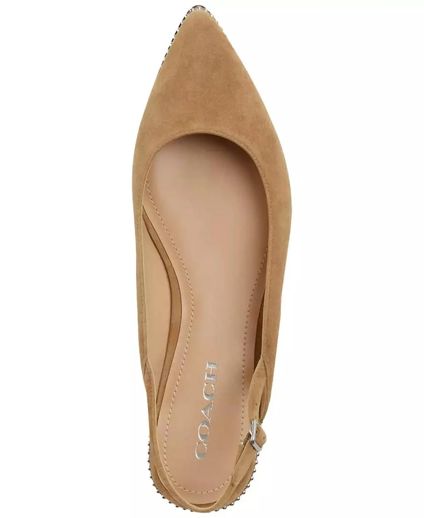 商品Coach|Women's Vae Studded Slingback Flats,价格¥673,第4张图片详细描述