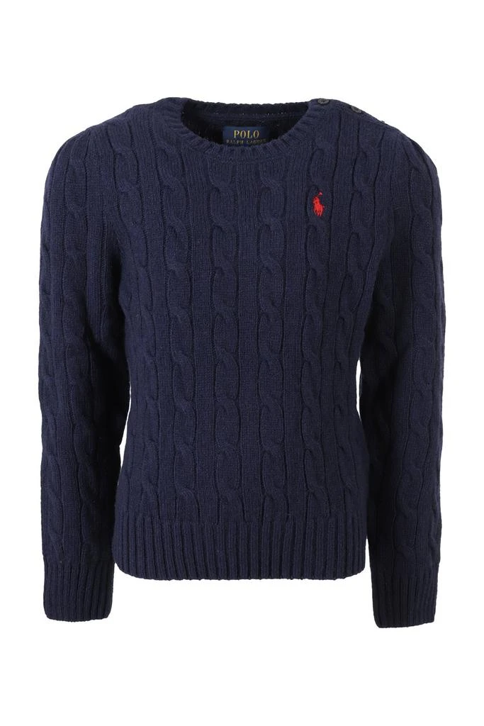 商品Ralph Lauren|Ralph Lauren Kids Polo Pony Crewneck Long-Sleeved Jumper,价格¥860,第1张图片