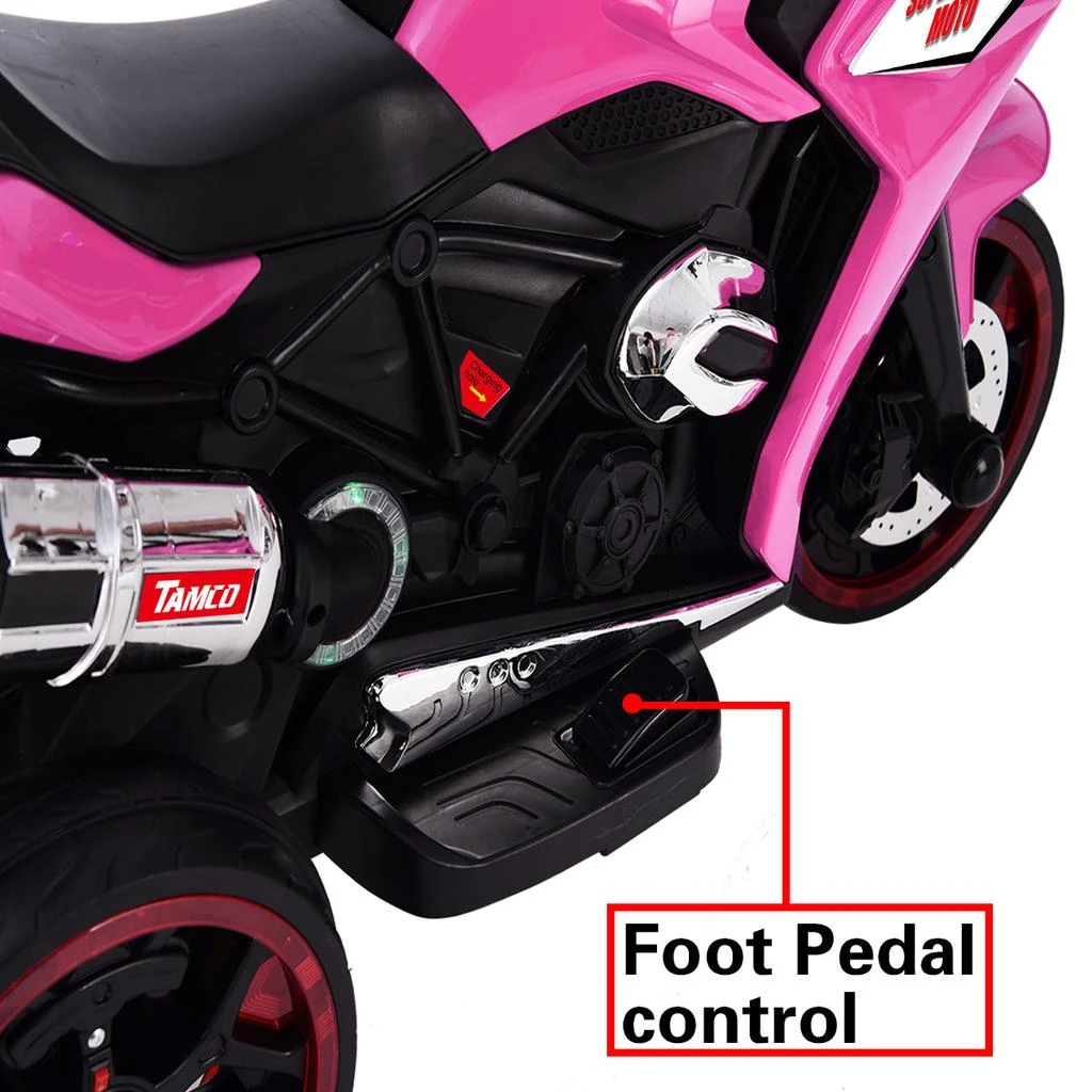 商品Streamdale Furniture|Streamdale 12V Kids Electric Motorcycle with Three Lighting Wheels,价格¥3463,第2张图片详细描述