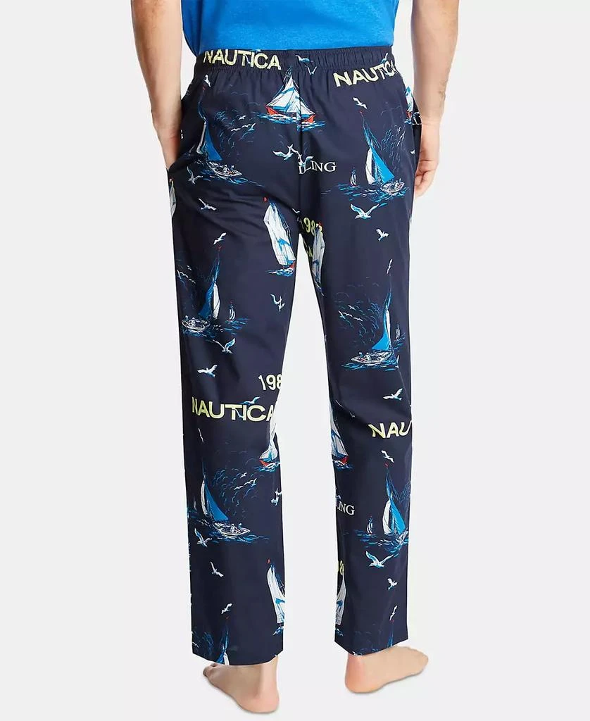 商品Nautica|Men's Cotton Sailboat-Print Pajama Pants,价格¥146,第2张图片详细描述