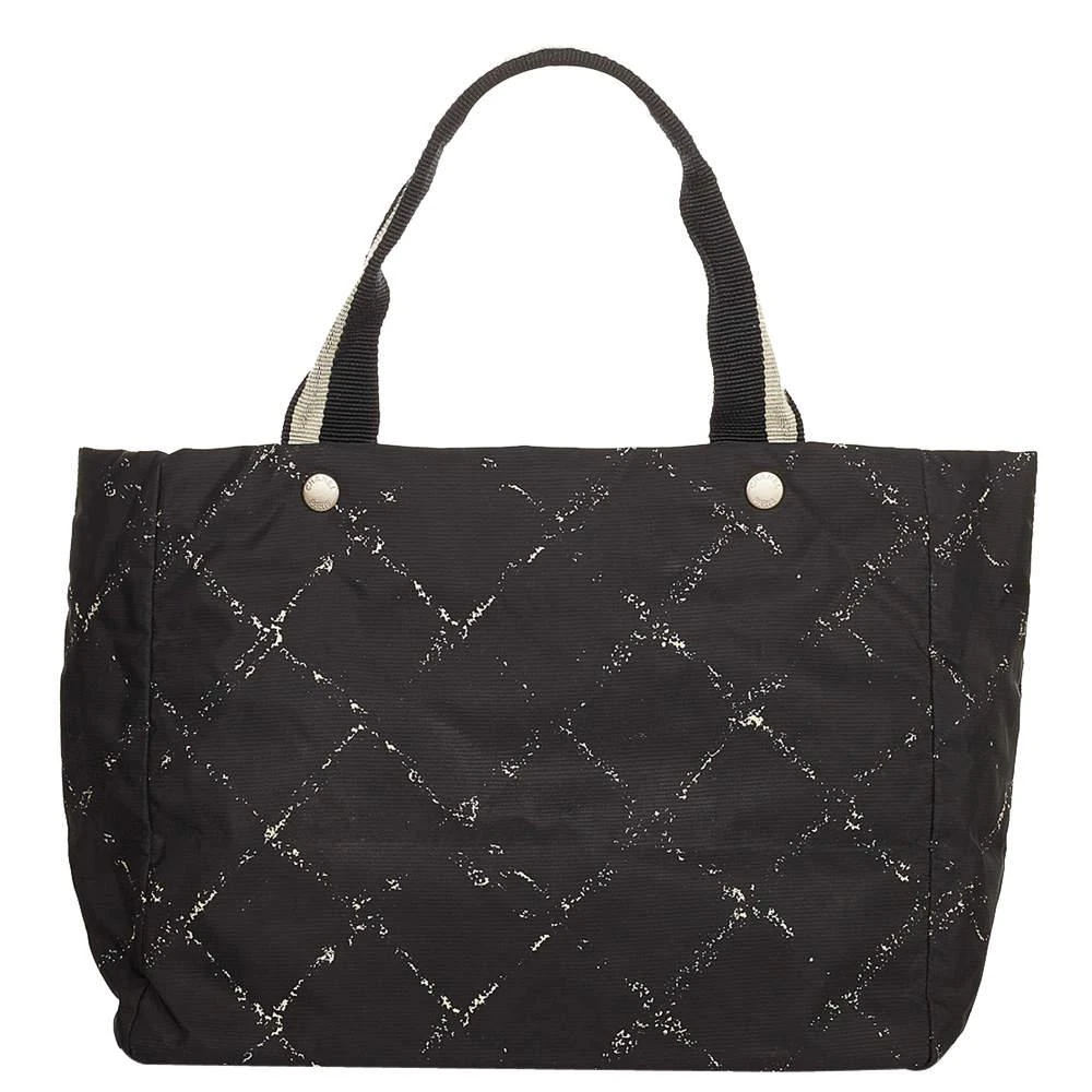 商品[二手商品] Chanel|Chanel Black Nylon Old Travel Line Tote Bag,价格¥3413,第1张图片