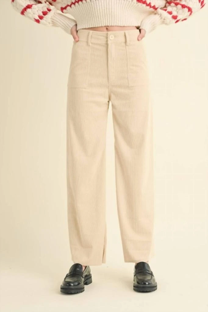 商品MIOU MUSE|Miou Muse - Mixed Corduroy With Pocket Pants,价格¥479,第2张图片详细描述
