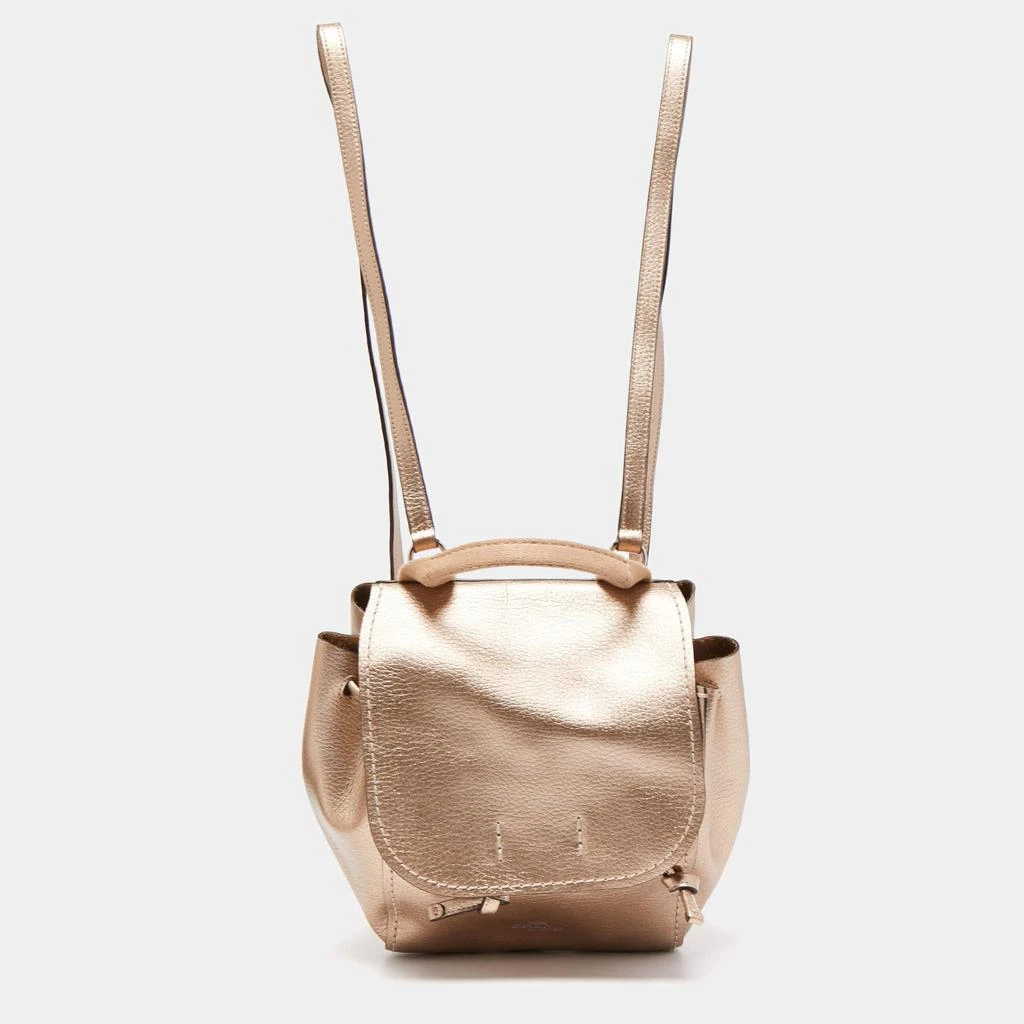 商品[二手商品] Coach|Coach Rose Gold Leather Derby Backpack,价格¥1291,第1张图片