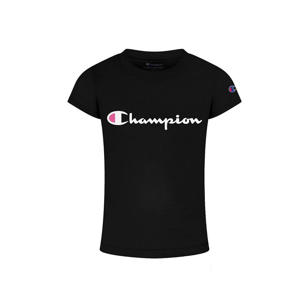 商品CHAMPION|Little Girls Script T-shirt and Fleece Jogger Pants, 2 Piece Set,价格¥108,第2张图片详细描述