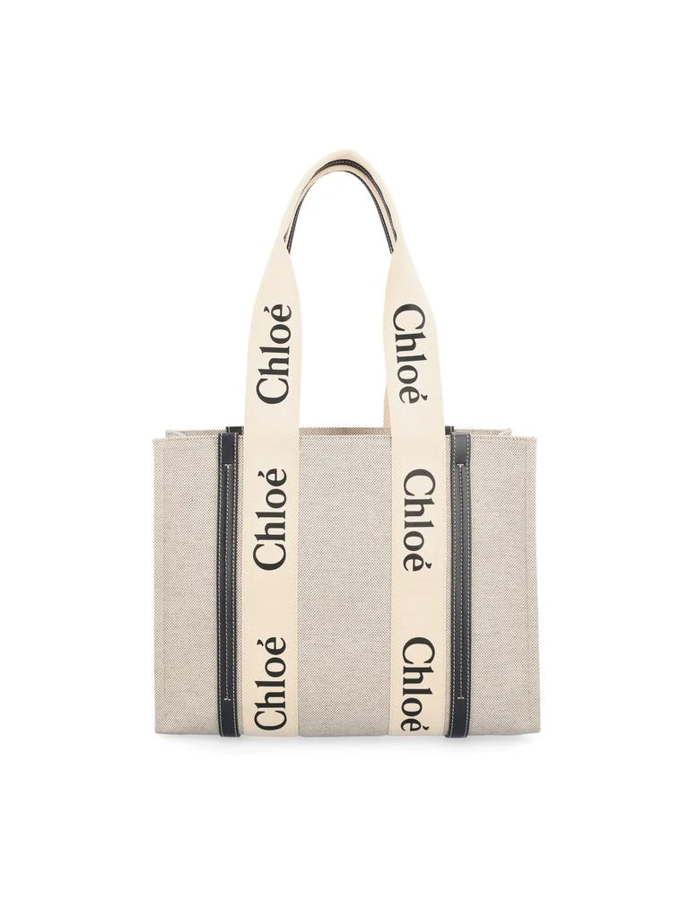 商品Chloé|Chloé Woody Logo Printed Medium Tote Bag,价格¥5972,第2张图片详细描述