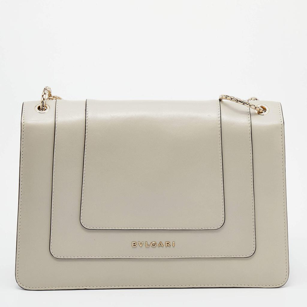 Bvlgari Off-White Leather Medium Serpenti Forever Shoulder Bag商品第4张图片规格展示