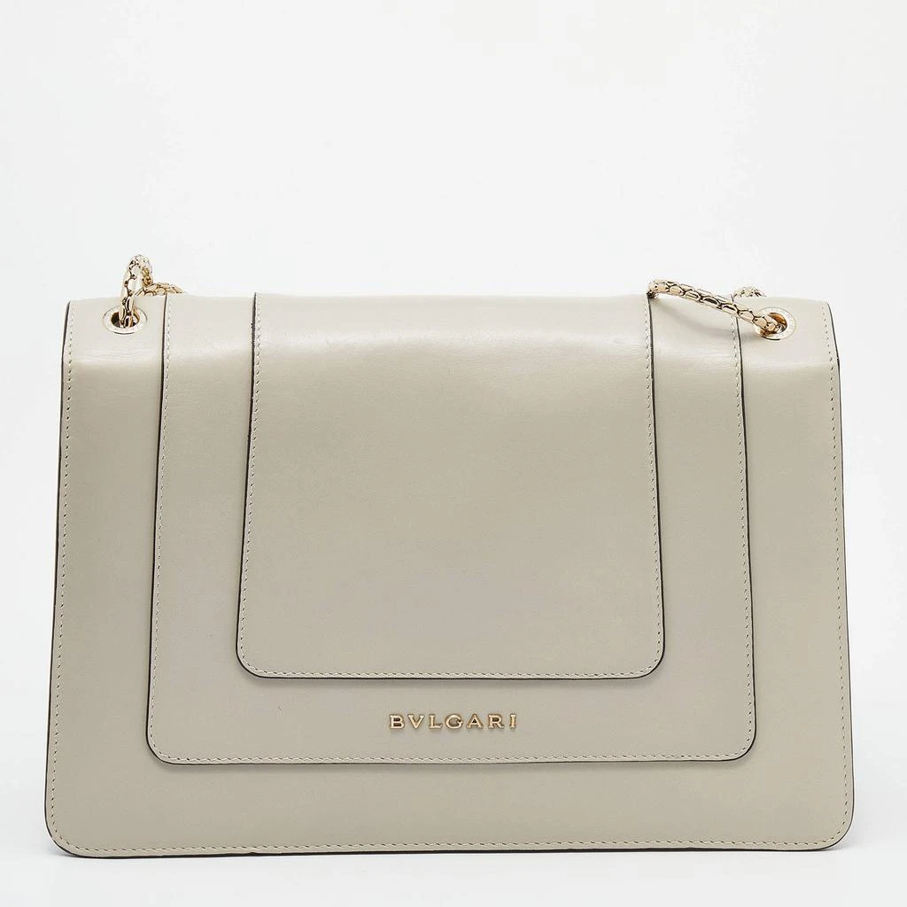 商品[二手商品] BVLGARI|Bvlgari Off-White Leather Medium Serpenti Forever Shoulder Bag,价格¥14100,第4张图片详细描述