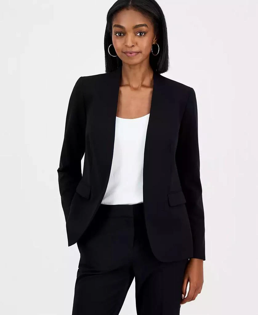 商品Bar III|Women's Bi-Stretch Collarless Open-Front Blazer, Created for Macy's,价格¥435,第1张图片