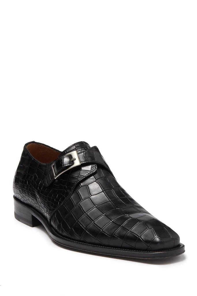 商品Mezlan|Croc Embossed Monk Strap Dress Shoe,价格¥1729,第1张图片