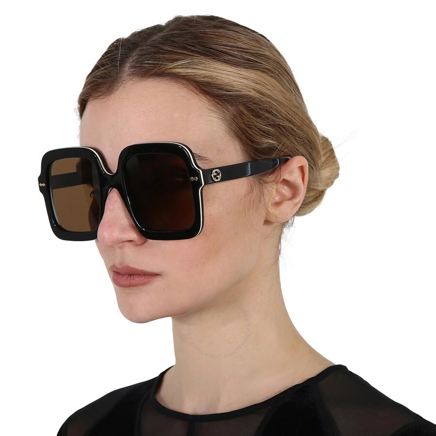 商品Gucci|Brown Square Ladies Sunglasses GG1241S 001 56,价格¥1787,第2张图片详细描述