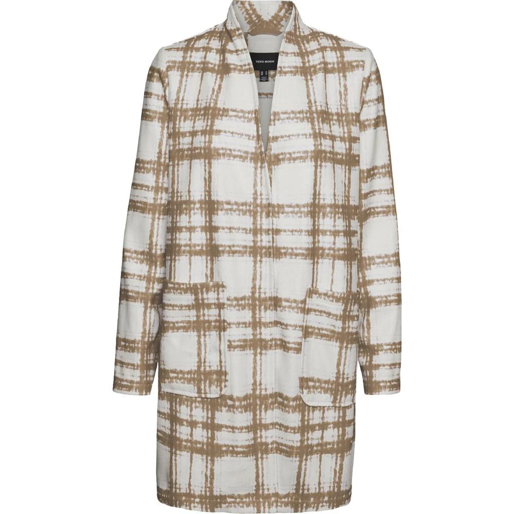 商品VERO MODA|Vero Moda Brushed Freja Women's Plaid Print Mid-Length Jacket,价格¥61,第2张图片详细描述