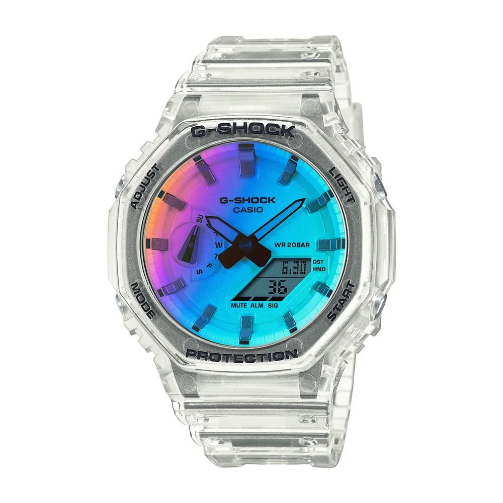 商品G-Shock|Men's White Resin Band Watch 45.4mm, GA2100SRS-7A,价格¥729,第1张图片