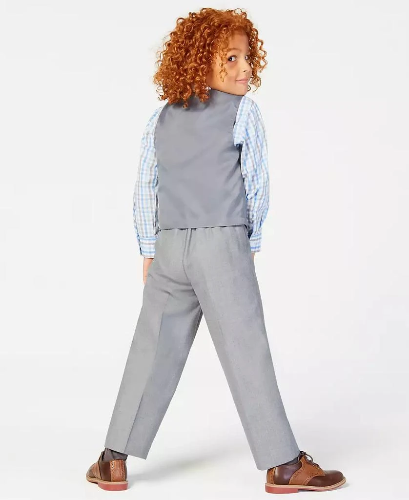 商品Nautica|3-Pc. Machine Washable Sharkskin Vest, Shirt & Pants Set, Toddler and Little Boys,价格¥505,第2张图片详细描述