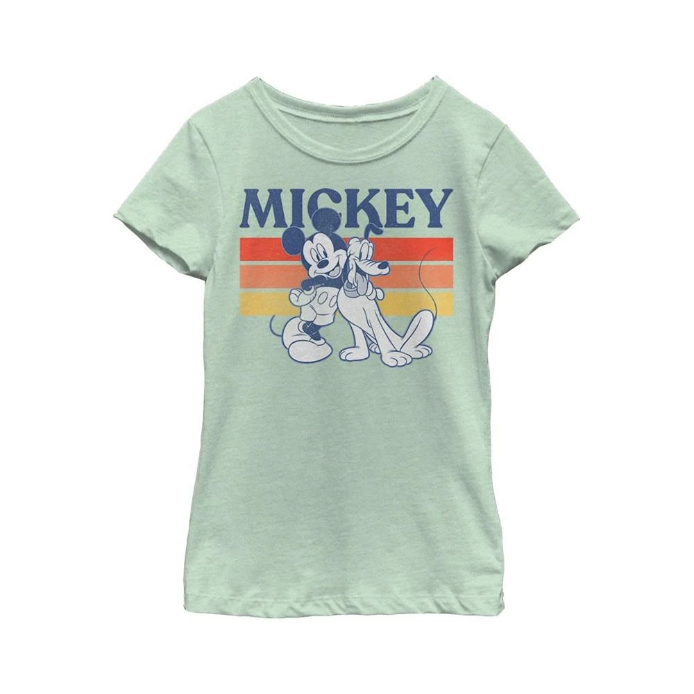 商品Disney|Girl's Mickey Friends Retro Pluto and Mickey Mouse Child T-Shirt,价格¥126,第1张图片