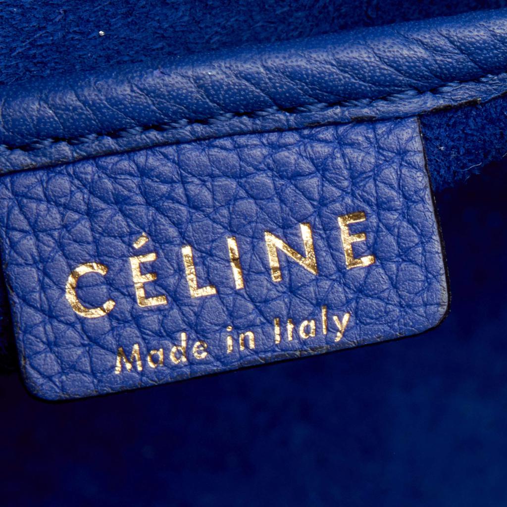 Celine Blue Leather Nano Luggage Tote商品第8张图片规格展示