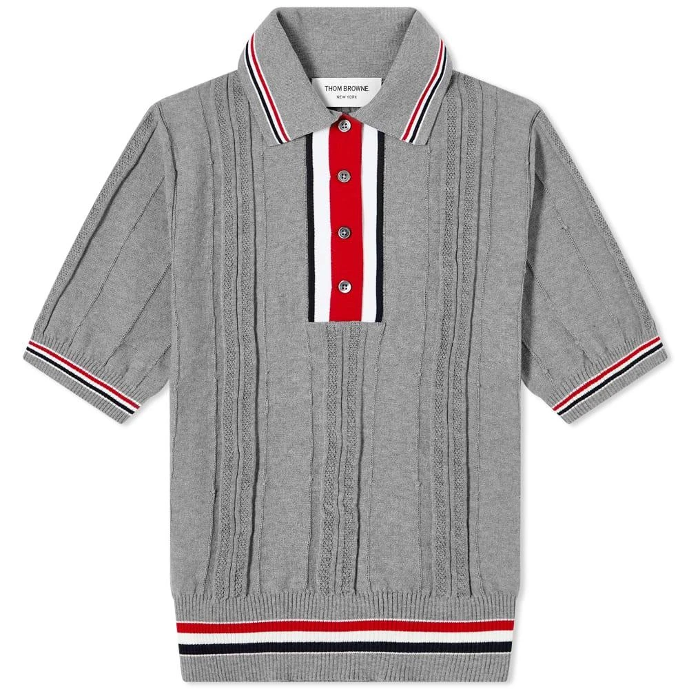 商品Thom Browne|Thom Browne RWB Cricket Stripe Polo T-Shirt,价格¥3305,第1张图片