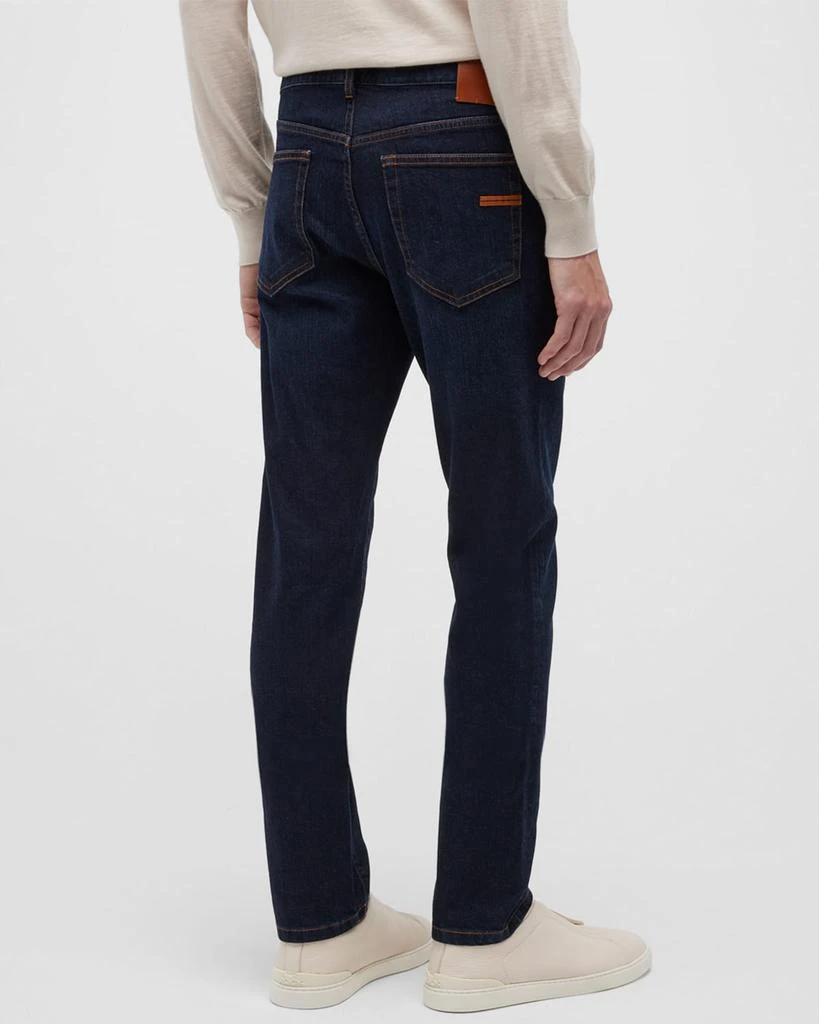 Men's 5-Pocket Dark Wash Denim Jeans 商品