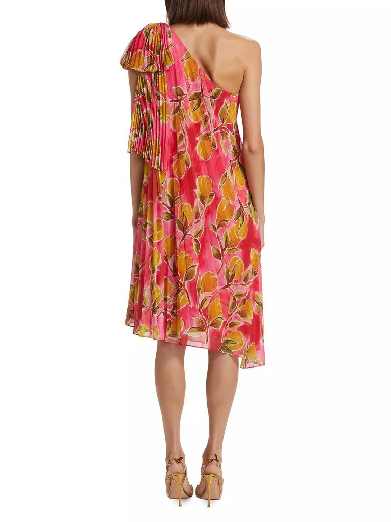 商品Badgley Mischka|One-Shoulder Printed Georgette Cocktail Dress,价格¥3125,第5张图片详细描述