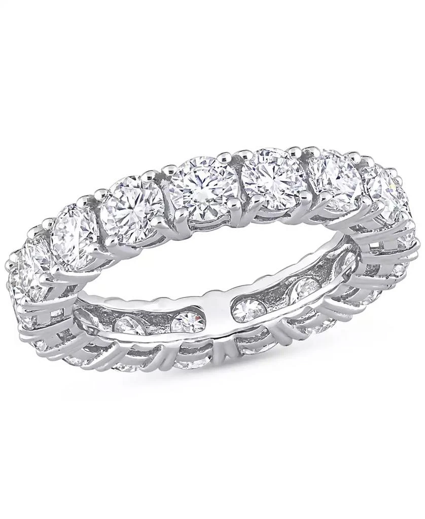 商品Macy's|Moissanite All-Around Eternity Band (4 ct. t.w.) in 10k White Gold,价格¥7329,第1张图片