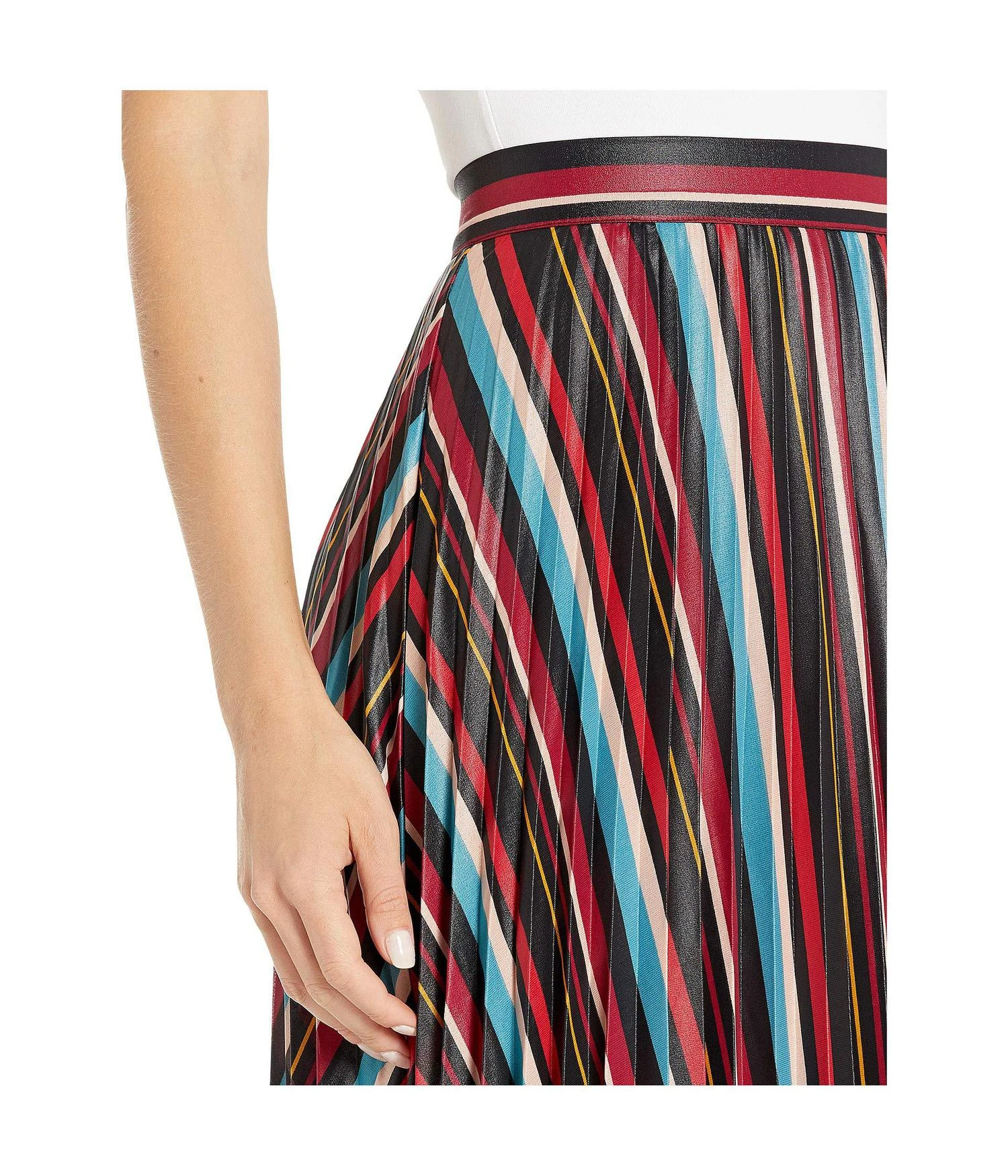 商品Juicy Couture|Lush Holiday Stripe Pleated Skirt,价格¥589,第4张图片详细描述